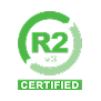 Green R2 Certified badge indicating responsible electronics recycling certification