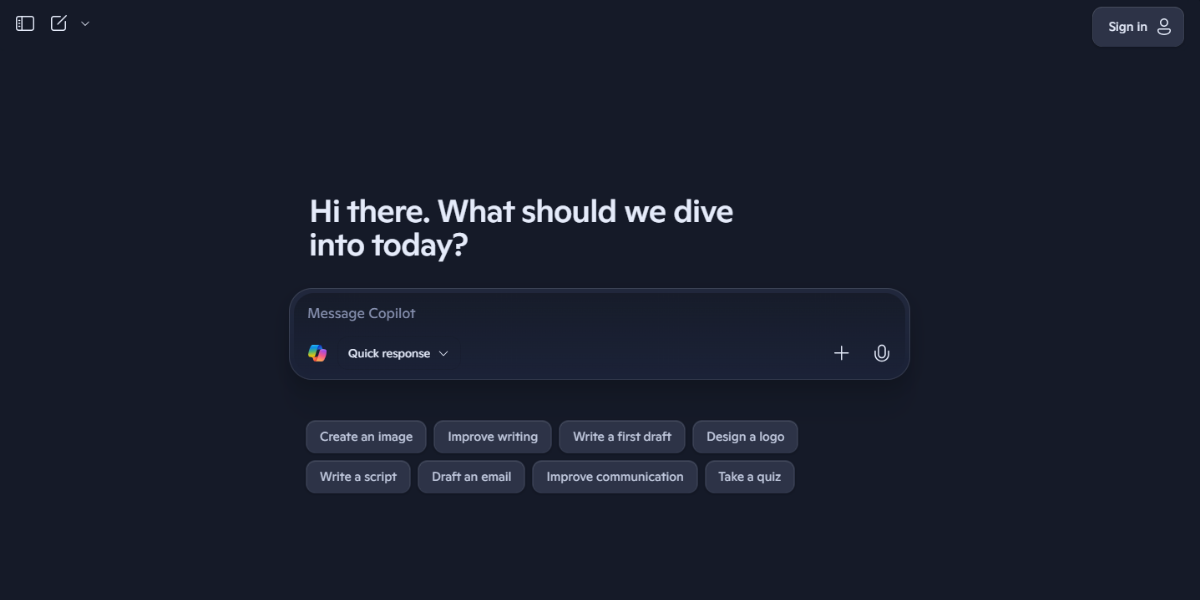 microsoft copilot screenshot