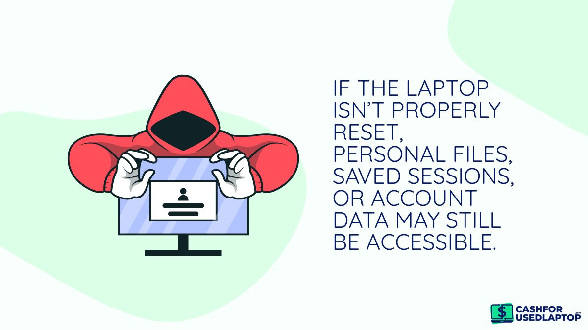 Hacker accessing laptop data due to improper reset