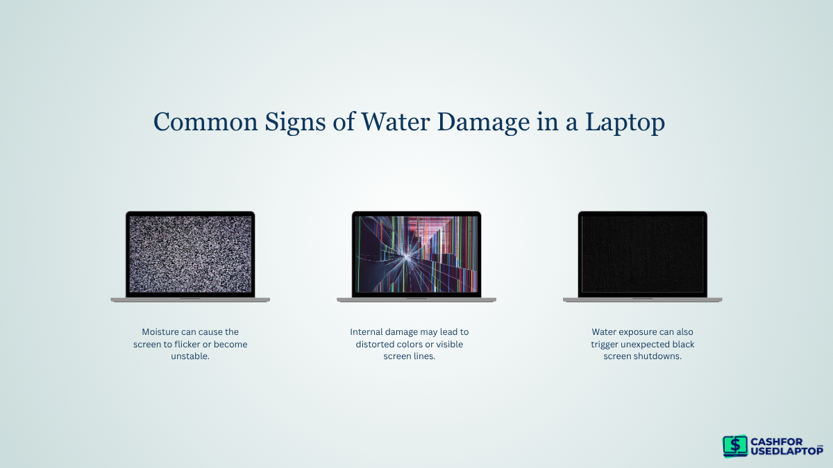 Common Signs of Water Damage in a Laptop Common Signs of Water Damage in a Laptop