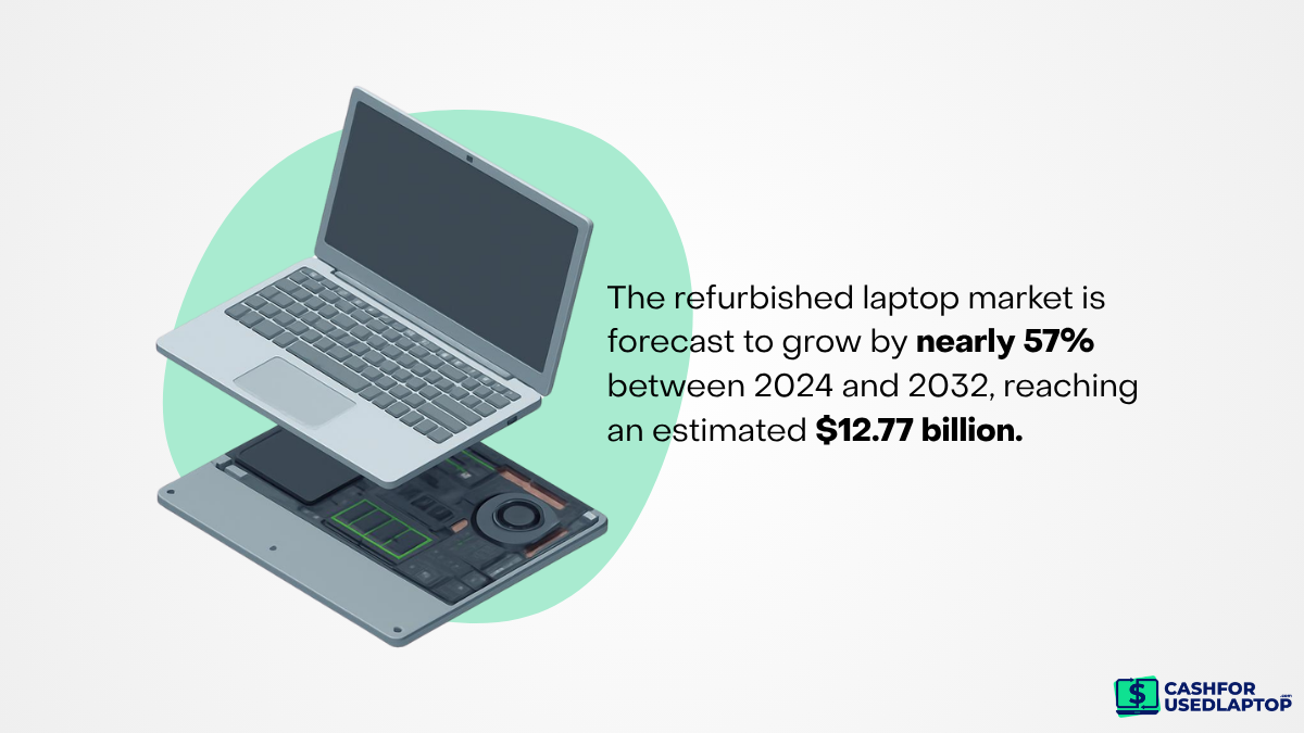 The global refurbished laptop market was worth around $8.13 billion in 2024 and is on track to hit roughly $12.77 billion by 2032 The global refurbished laptop market was worth around $8.13 billion in 2024 and is on track to hit roughly $12.77 billion by 2032